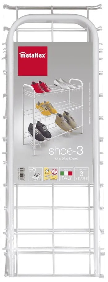 3-poziomowy regał na buty Metaltex Shoe Rack
