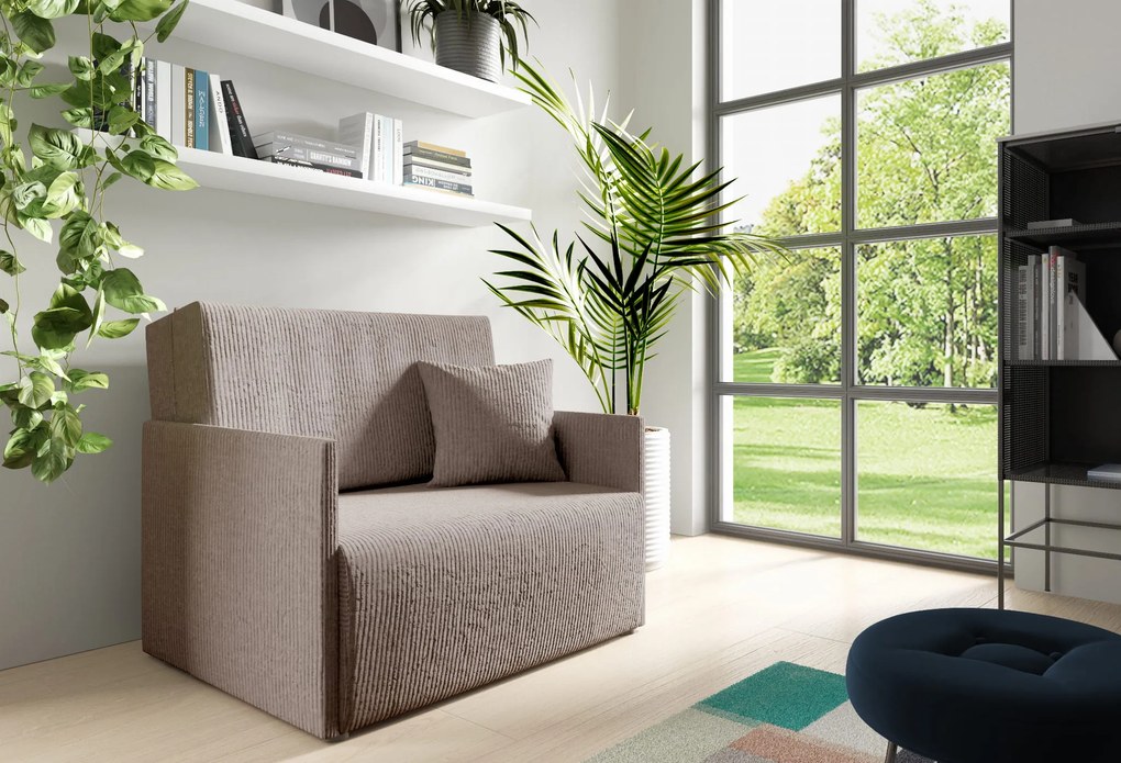 Fotel jednoosobowy Amerykanka z funkcją spania Olita sztruks