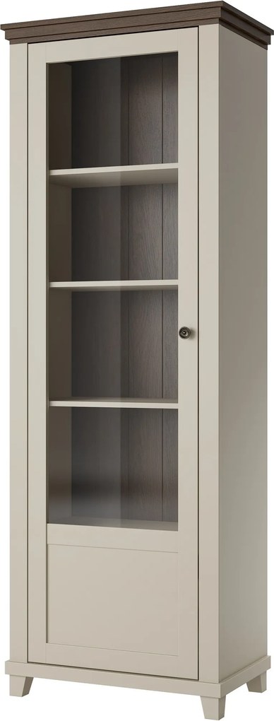 Witryna EVANDRO 200 x 71 cm Stojąca, Nowoczesna witryna do salonu, Beżowy