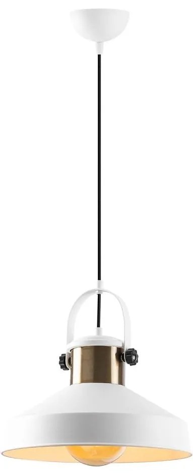 Lampa wisząca na lince DODO 1xE27/40W/230V biała/brązowa