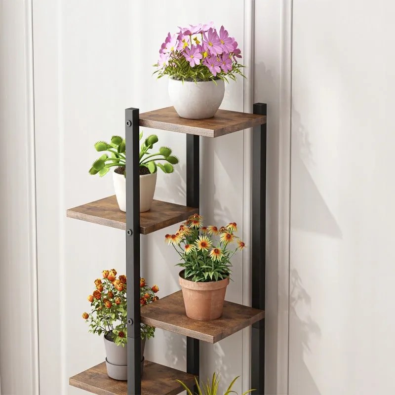 Nowoczesny brązowy stojak na rośliny 113 cm