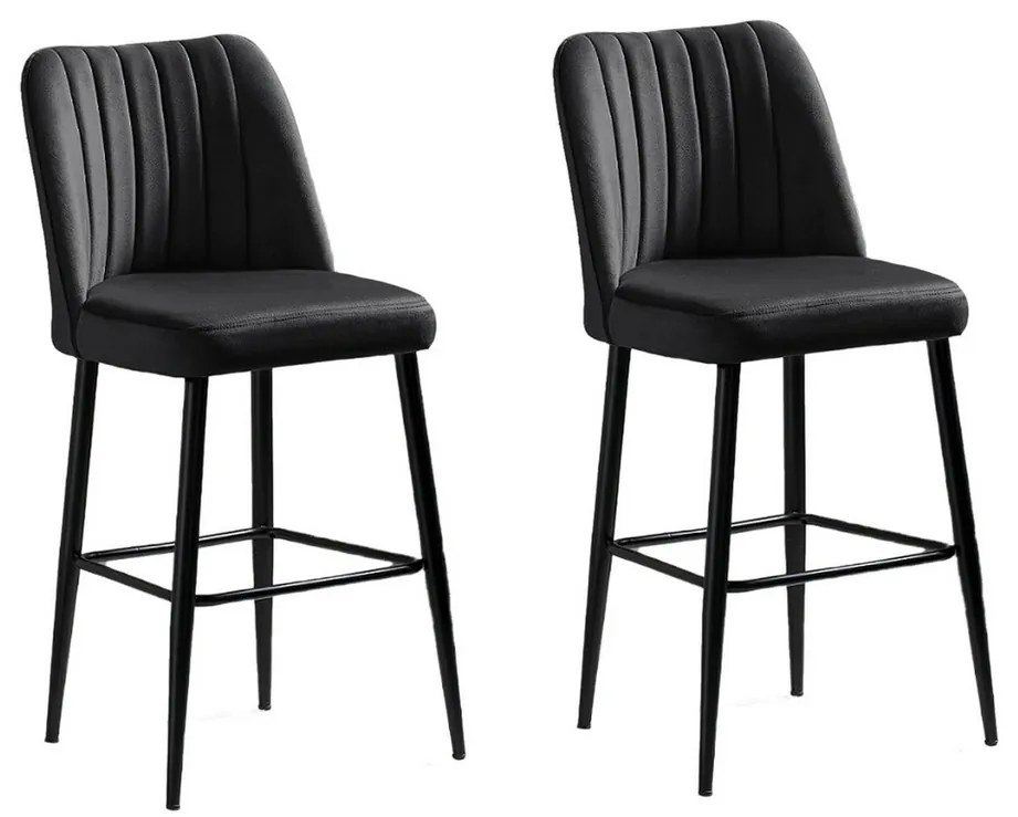 Zestaw krzeseł barowych Vento Black and Black, 2 szt., 2 szt.
