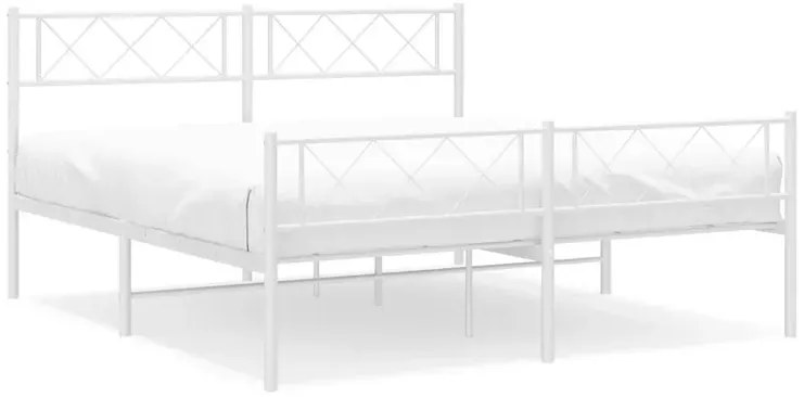 Białe industrialne metalowe łóżko 120x200 cm - Raffa
