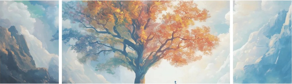 Obraz – Drzewo życia i miłości (170x50 cm)