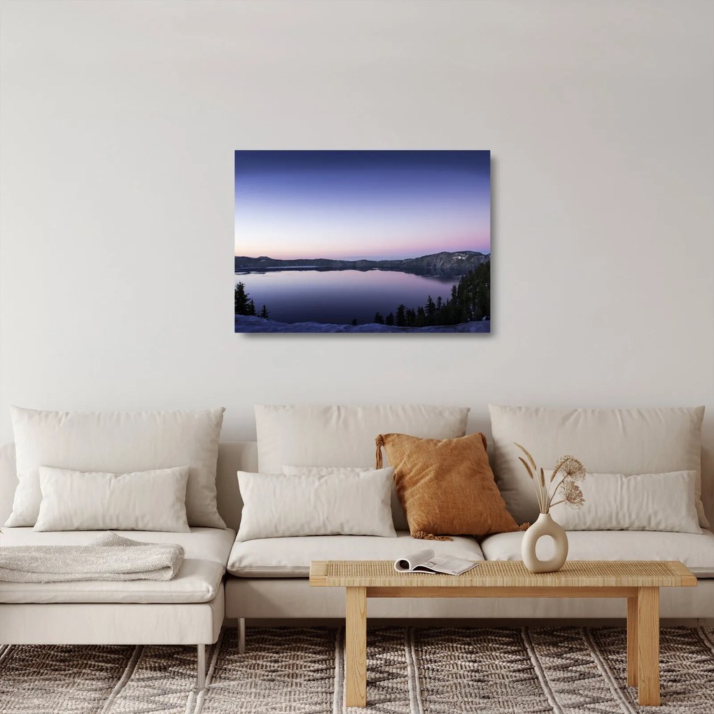 Obraz na szkle - jezioro (70x50 cm)