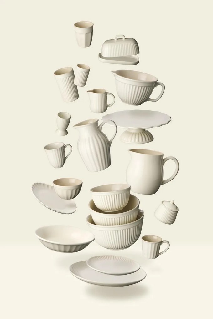 Ceramiczna cukiernica MYNTE BUTTER CREAM kremowa