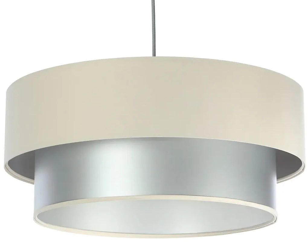 Lampa wisząca DOUBLE CREAM 50 kremowa/srebrna BPS KONCEPT