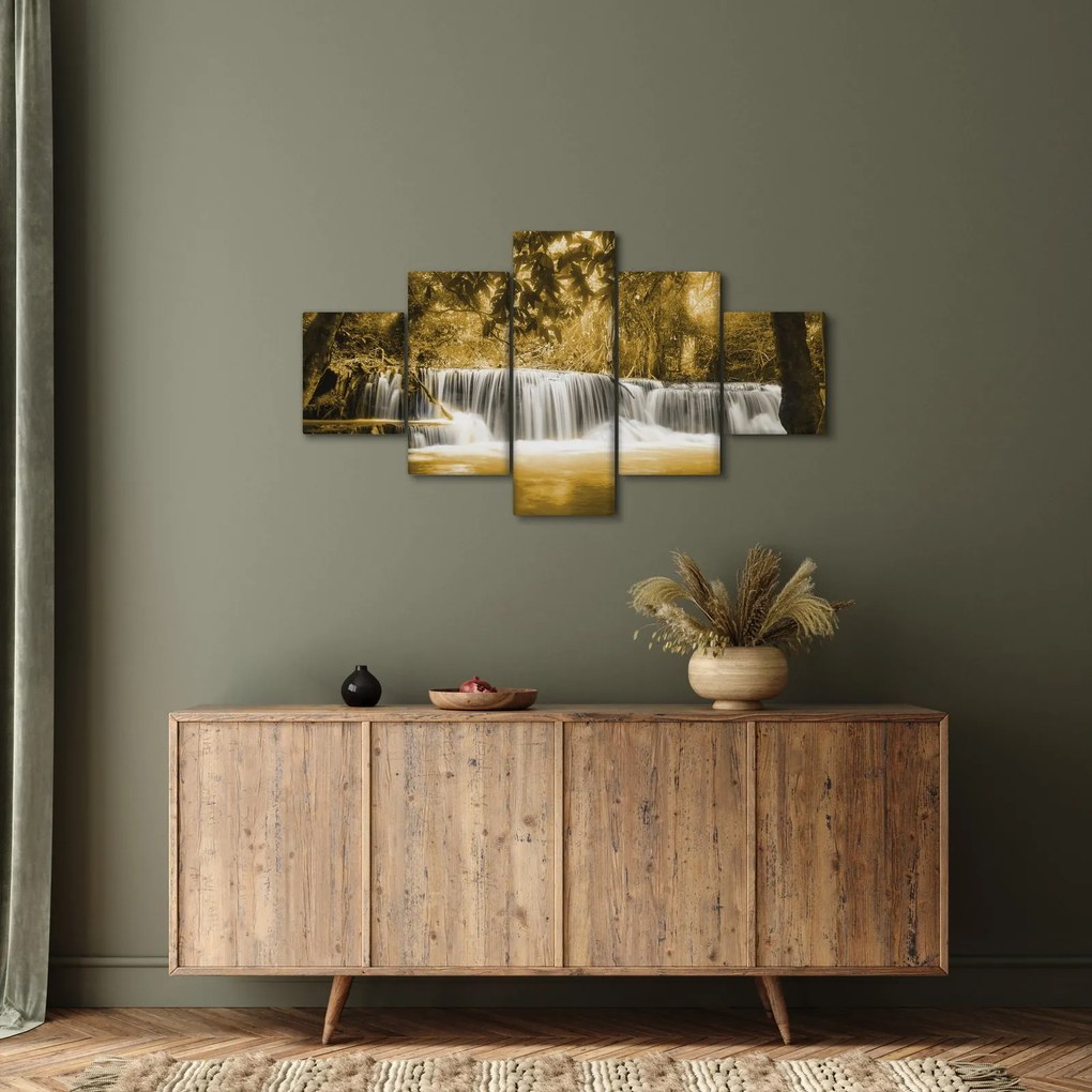 Obraz - Wodospad, vintage (125x70 cm)