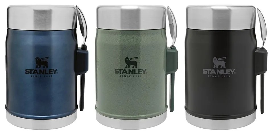 Zielony termos na jedzenie ze stali nierdzewnej 400 ml Legendary Classic Hammer Tone Green – Stanley
