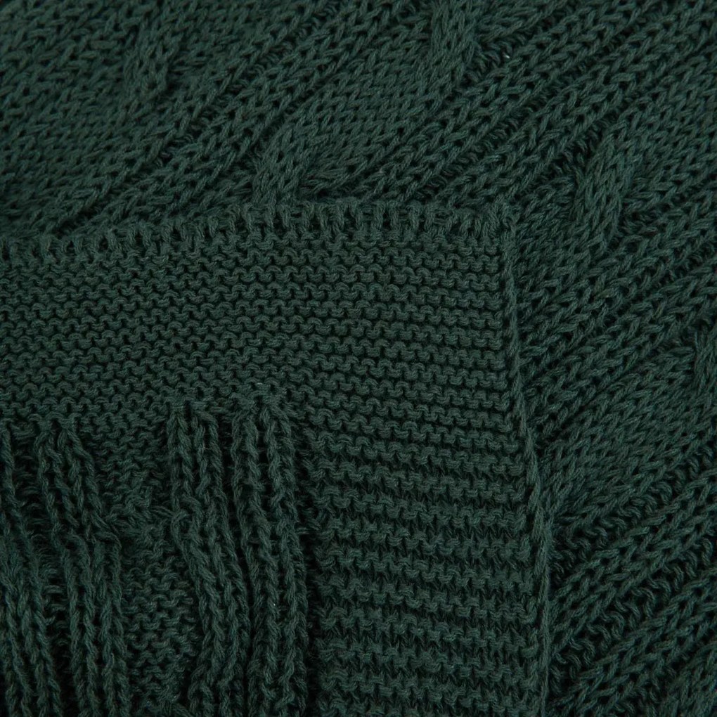 Koc  sweterkowy NEW MJOLBY zielony 130x170 cm HOMLA