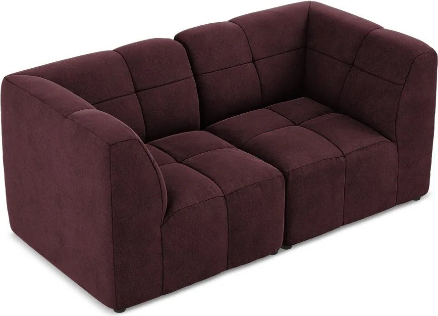 Bordowa aksamitna sofa 180 cm Aloha – Makamii