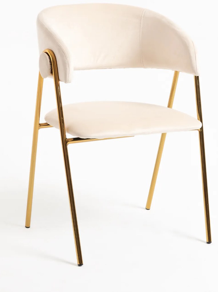 Krzeso Mihu w kolorze zotym, aksamitne