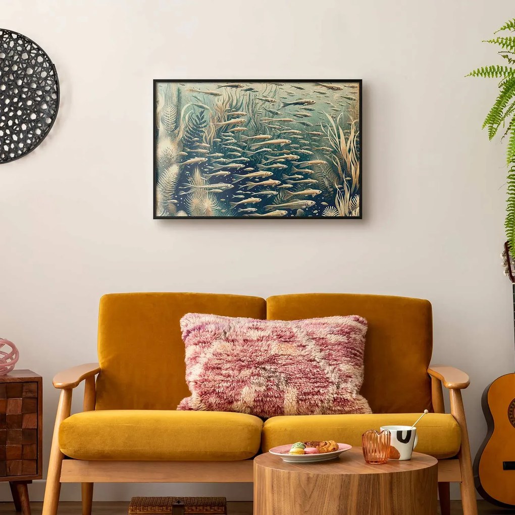 Plakat Oceaniczna przyroda 90x60 cm z ramą czarną bez marginesu ARTGEIST B
