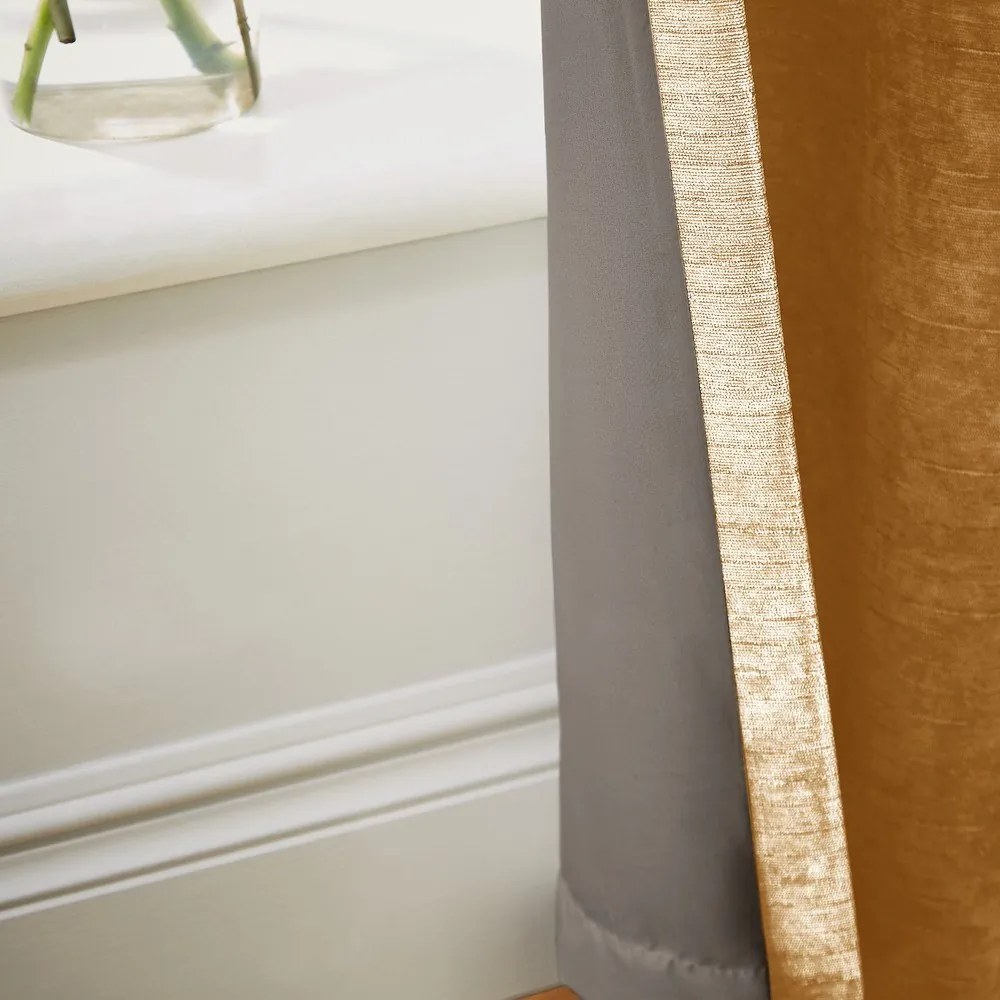 Żółte zasłony termiczne z szenilu zestaw 2 szt. 168x183 cm Selene Luxury Chenille – Hyperion