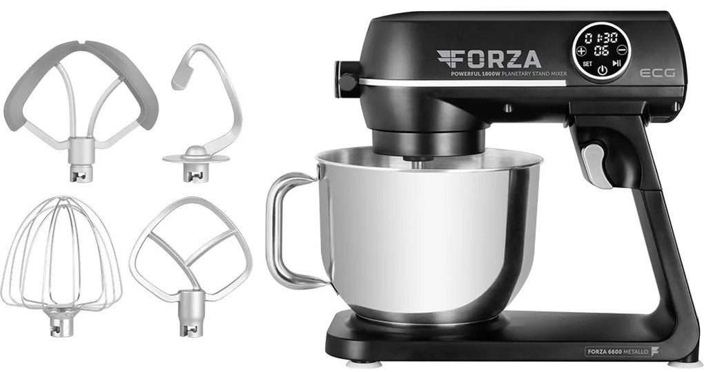 ECG Forza 6600 robot kuchenny Metallo Nero