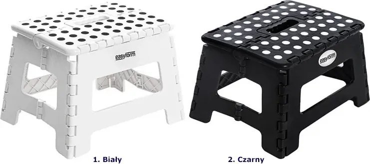 Składany biały mały antypoślizgowy stołek T0-C47