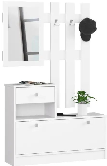 Biała garderoba do przedpokoju C0-B42