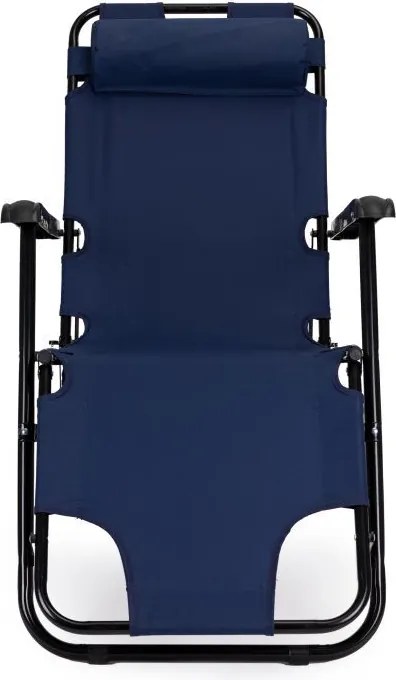 Regulowany leżak ogrodowy składany Tenero 010, niebieski