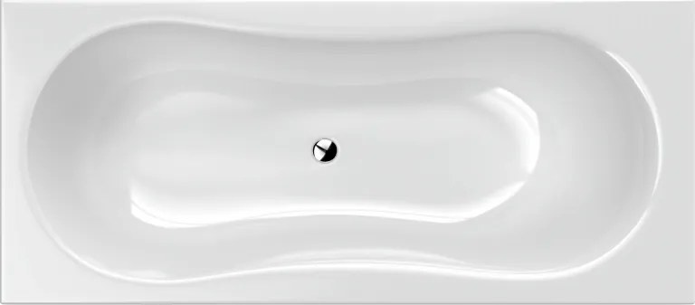 Wanna prostokątna odpływ na środku 180 x 80 cm MANDI