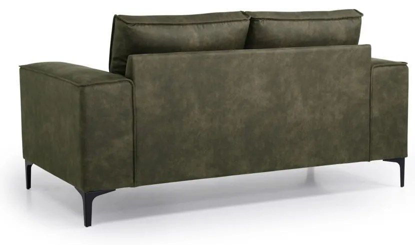 Zielona sofa z imitacji skóry 164 cm Copenhagen – Scandic