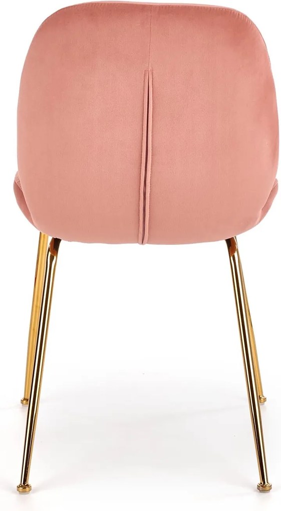 Tapicerowane krzesło na złotych nogach K381 Halmar