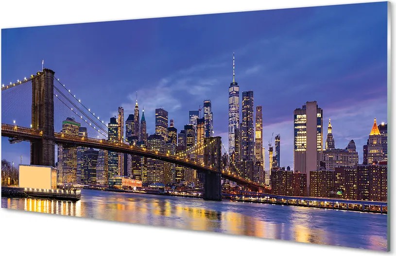 Panel Szklany Most w Blasku Zachodzącego Słońca