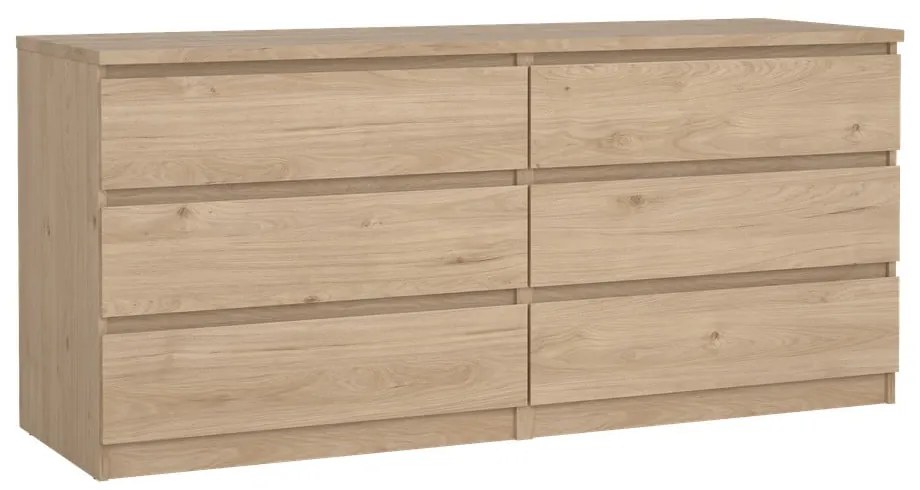 Komoda w dekorze dębu w naturalnym kolorze 154x70x50 cm Naia – Tvilum