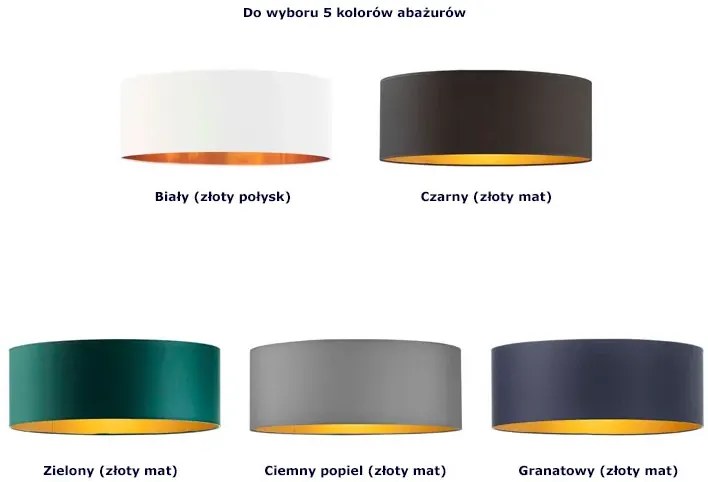 Żyrandol glamour z abażurem 30 cm - A7-F60