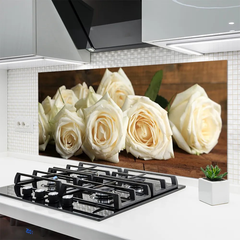 Panel Szklany Klasyczne Czerwone Róże