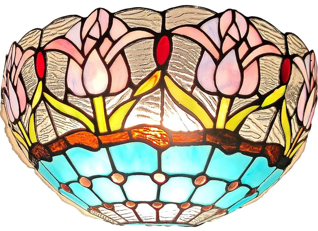 Brilagi - Tiffany witrażowy kinkiet LORAS 1xE14/40W/230V