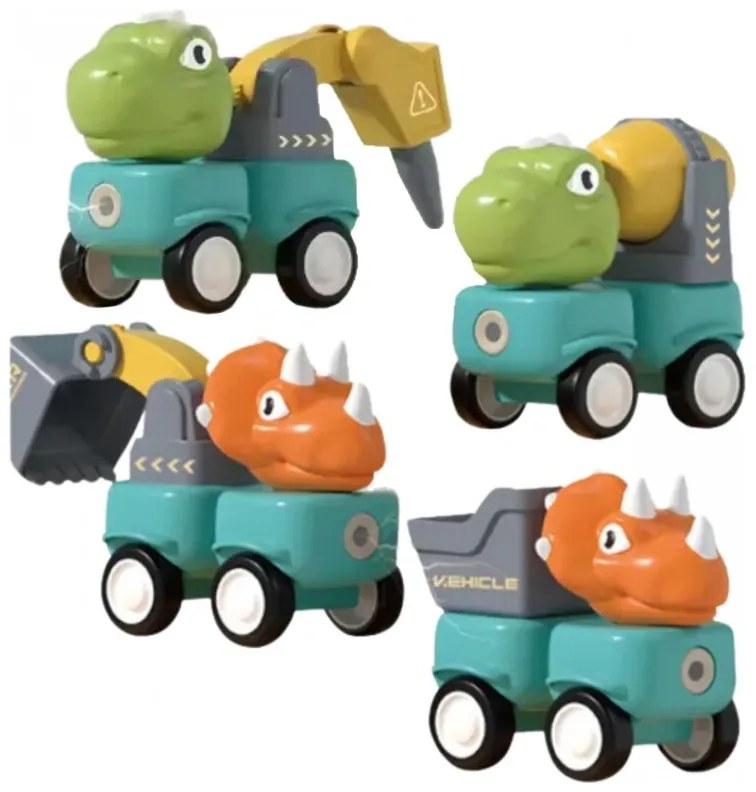 Woopie klocki magnetyczne dinozaury konstrukcyjne 84 el.