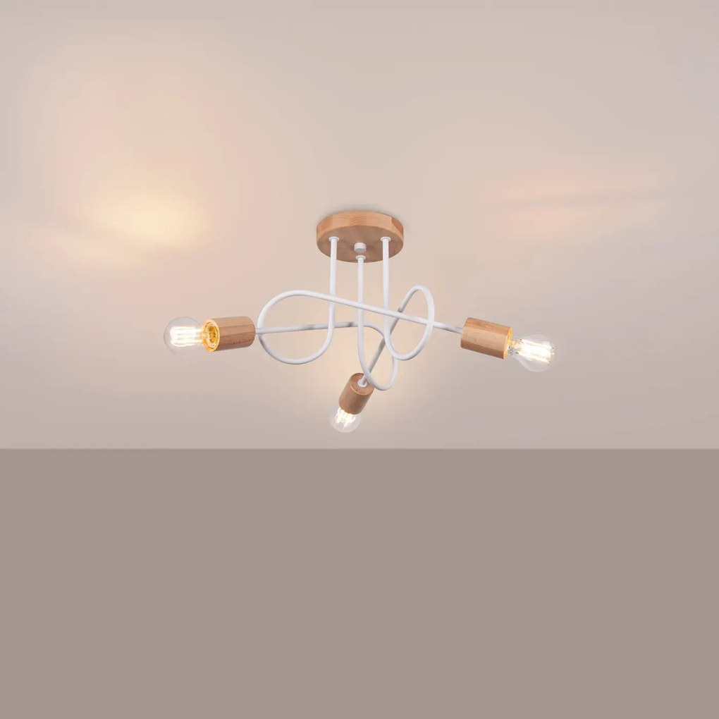 Żyrandol EMBER 3 biały SOLLUX LIGHTING