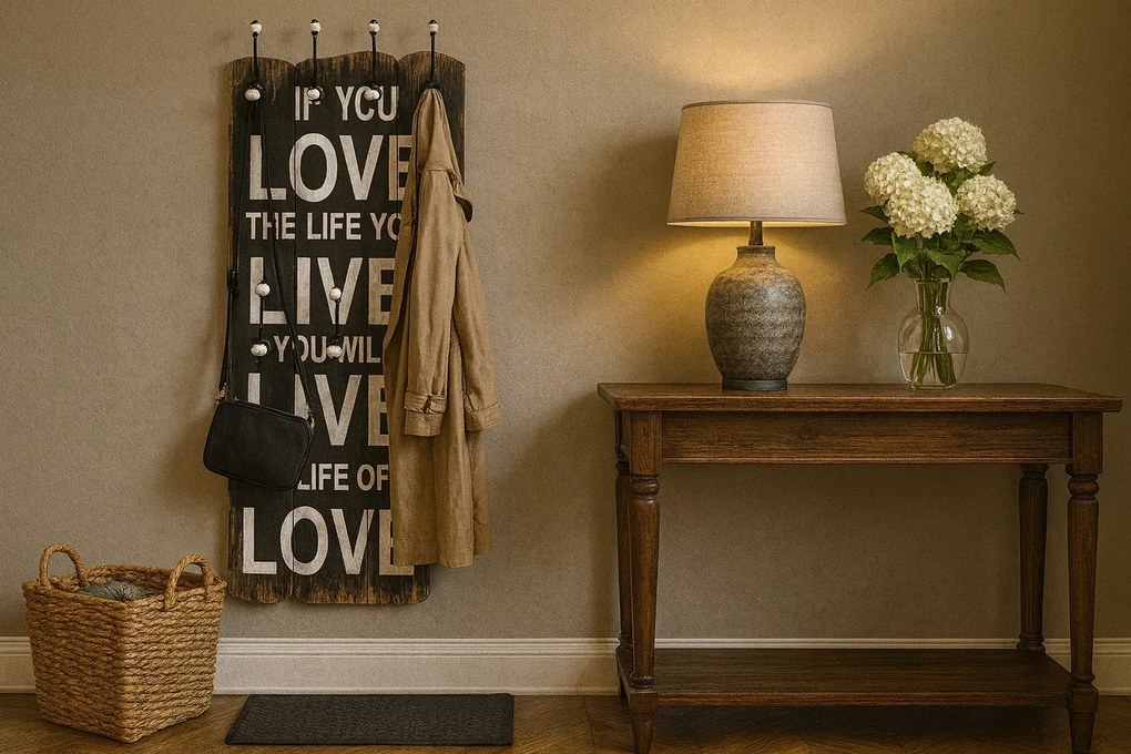 Wieszak ścienny z napisami x L8-L41