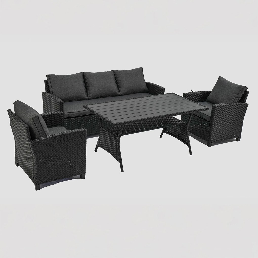 Zestaw mebli ogrodowych z technorattanu Micheline PATIO