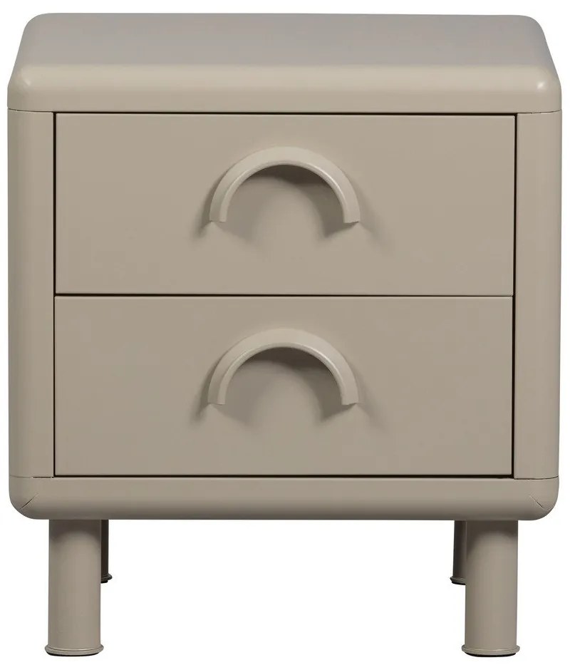 Beżowa metalowa szafka nocna Rune – WOOOD