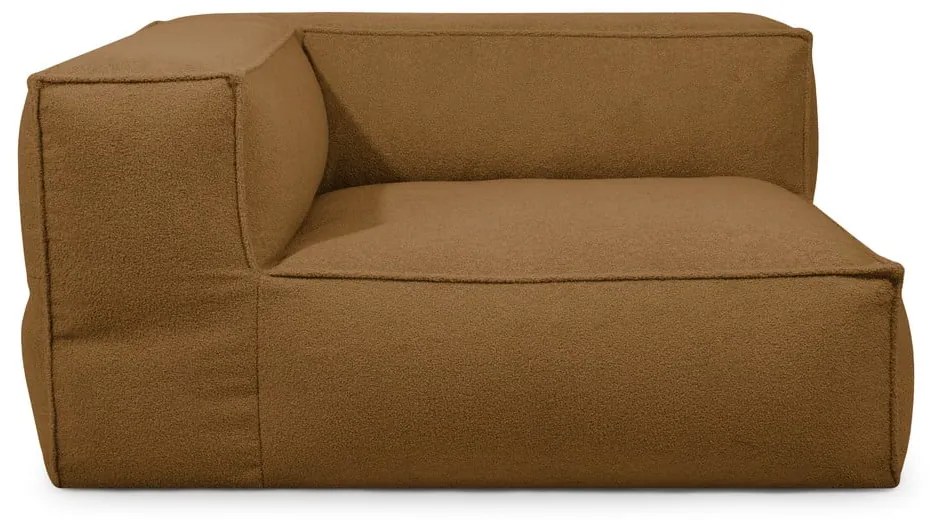 Brązowy worek do siedzenia z materiału bouclé Mass Corner 150 Left – SLOWDOWN