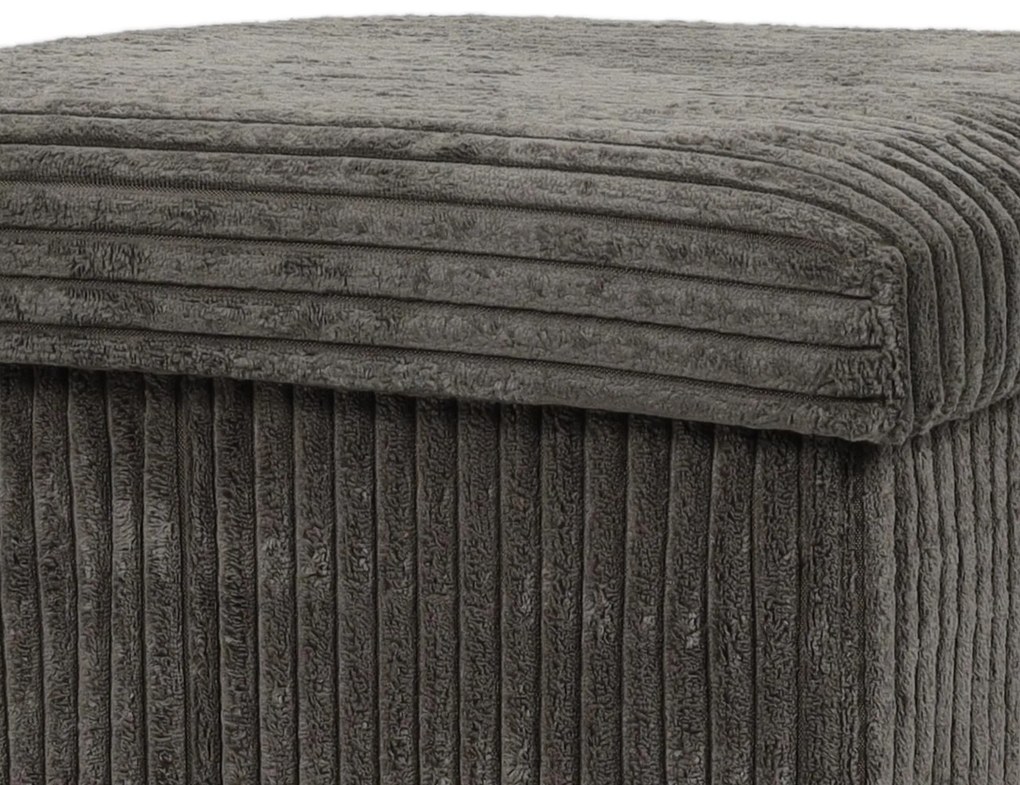 Pufa ze schowkiem sztruksowa TOBO, 38 x 38 x 38 cm