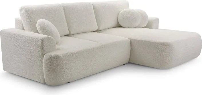 Narożnik VELO wolnostojący układ L strona Prawa z funkcją spania w tkaninie Coral 65