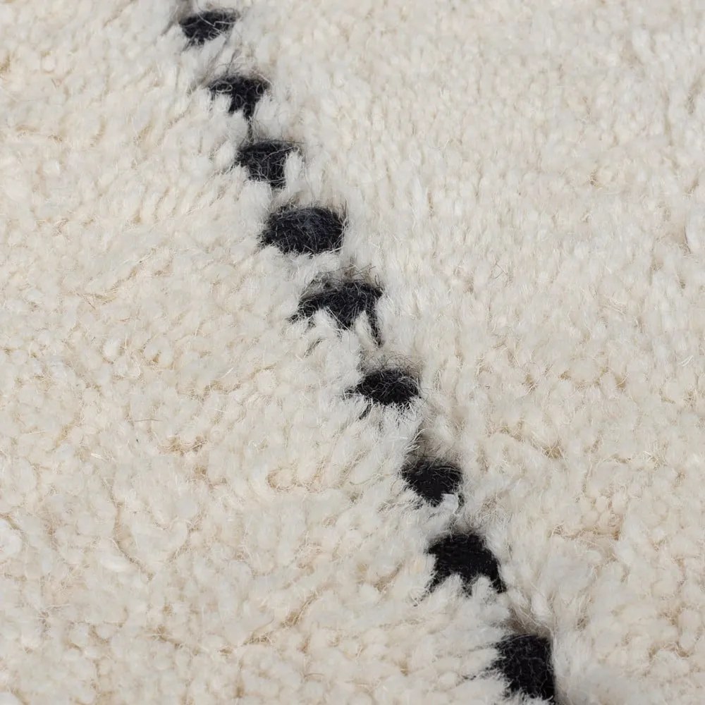 Kremowy wełniany dywan tkany ręcznie 120x170 cm Dottie Linear – Flair Rugs