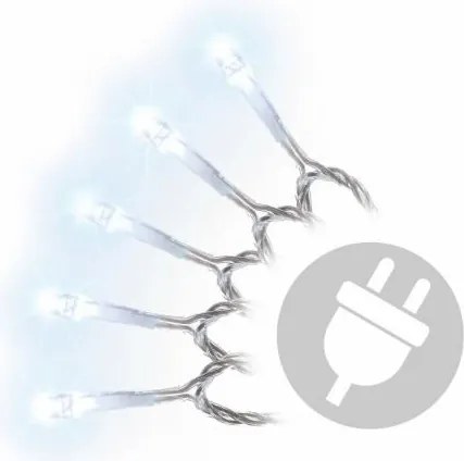 Garth świąteczny LED łańcuch - 9 m, 100 diod, zimna biel