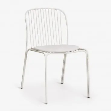 Krzesło Ogrodowe Ze Stali Anerina Gardenia Biel - Sklum