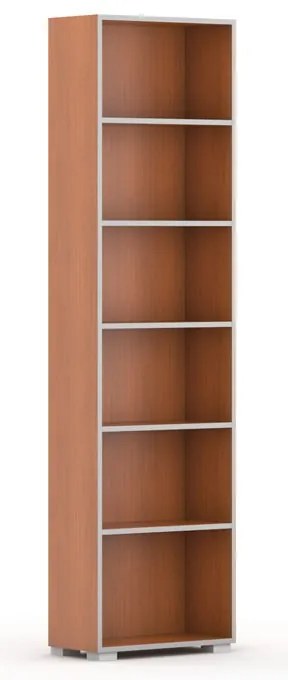 Biblioteka SILVER LINE, 1 kolumna, 2230 x 600 x 400 mm, czereśnia