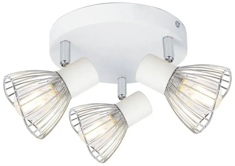 Biała lampa sufitowa na okrągłej podstawie - V173 F0-B23