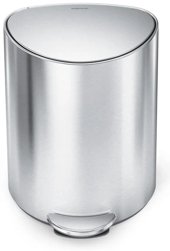 Simplehuman Kosz na śmieci z pedałem 6 l,półokrągły, matowa stal nierdzewna, plastik