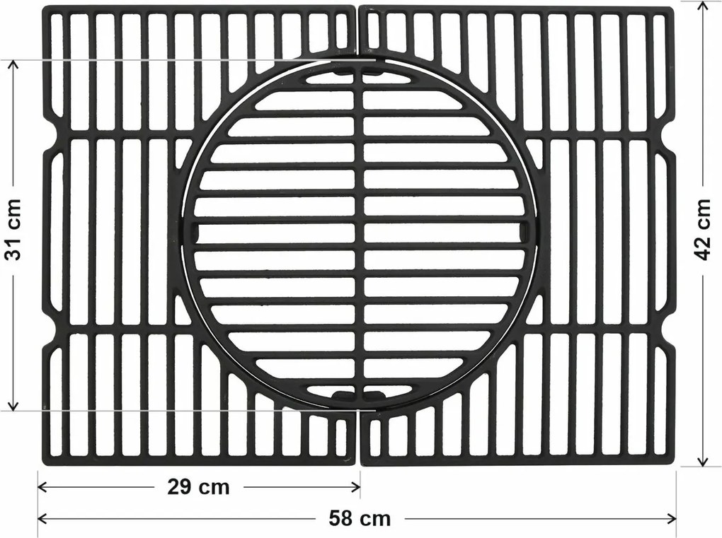 Cattara Ruszt żeliwny do grilla Royal classic, 58 x 42 cm