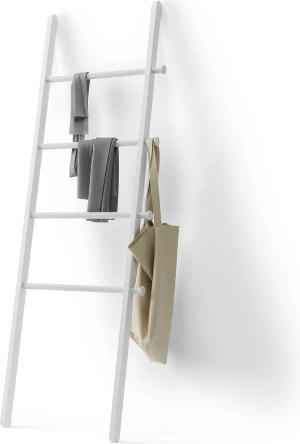 Biała drabina dekoracyjna z drewna topolowego Leana – Umbra