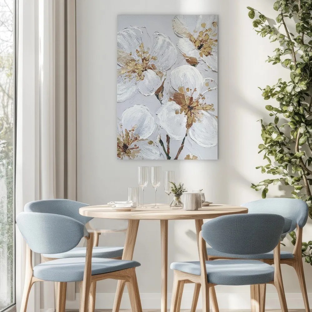 Obraz z ręcznie malowanymi elementami 70x100 cm Petal Glow – Styler
