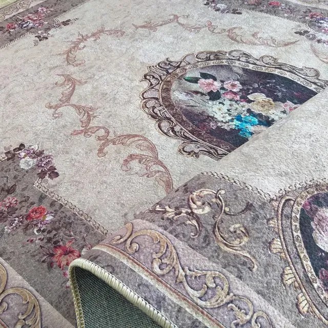 Klasyczny brązowy dywan w barokowym stylu G9-P49