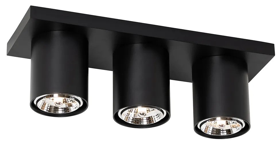 Nowoczesny Plafon / Reflektorek / Spot / Spotow / Lampy sufitowe czarny 3-punktowy - Tubo Nowoczesny Oswietlenie wewnetrzne