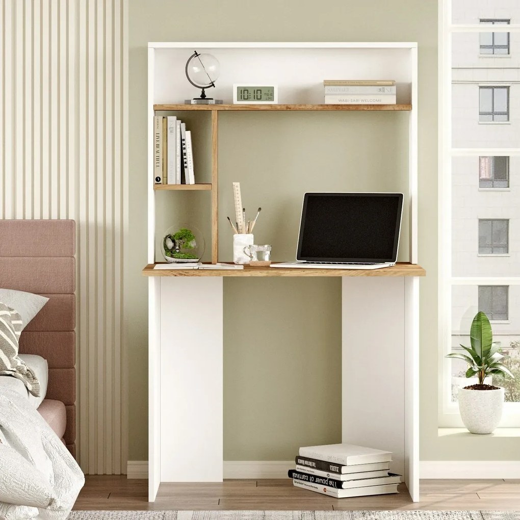 Biurko Brino Atlantic Pine and White